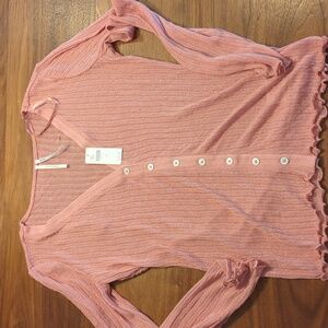 Lightweight sheer sweater cardigan